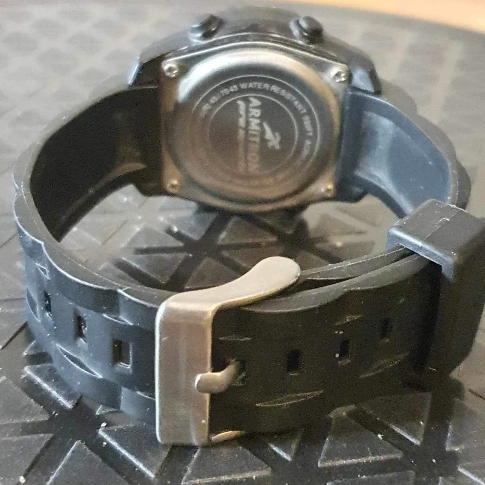🦋10/$20🦋 Armitron Pro Sport Black Digital Alarm Chronograph Unisex Watch